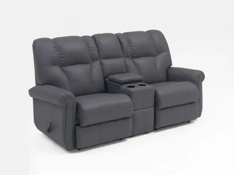 Ireland Reclining Console Loveseat with small prairie arm